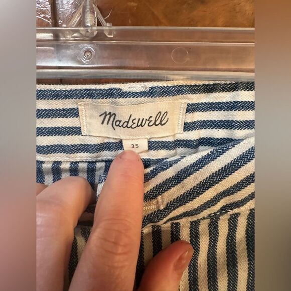 Madewell Blue Striped Pants - - Picture 3 of 7